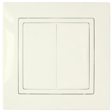 Фотография товара 'Bylectrica Выключатель 2-клавишный СУ, серия УЮТ, С510-861 бежевый'