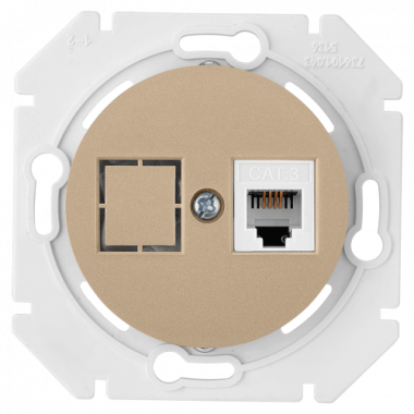 Фотография товара 'Bylectrica Механизм телефонной розетки 1-местной, СУ, серия ПРОВАНС, ТР4-6301 шампань'