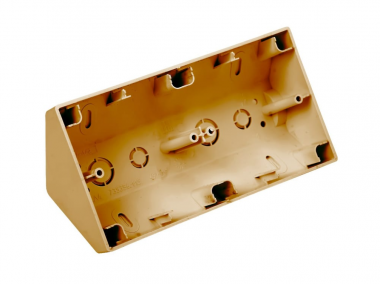 Фотография товара 'Bylectrica Коробка угловая 2-местная для установки выключателя и розетки, серия УЮТ, КУ-452 коричневый'