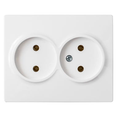 Фотография товара 'Bylectrica Розетка 2-местная СУ без заземляющего контакта, серия МАСТЕР, РС16-0041'