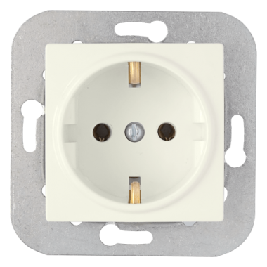 Фотография товара 'Bylectrica Механизм розетки с заземляющим контактом, серия УЮТ, РС16-530 бежевый'