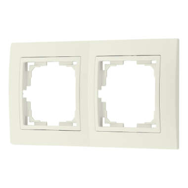 Фотография товара 'Bylectrica Рамка 2-х местная (с несъемной декор. вставкой), серия УЮТ, ЮЛИГ.735212.280-40бежевый'
