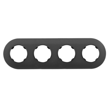 Фотография товара 'Bylectrica Рамка 4-х местная, круг, серия ПРОВАНС круг, ЮЛИГ.735212.503 графит'