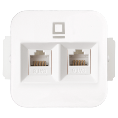 Фотография товара 'Bylectrica Механизм компьютерной розетки 2-местной, серия ГАРМОНИЯ, РК216-021'