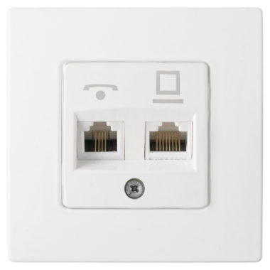 Фотография товара 'Bylectrica Розетка комбинированная (комп+тел), серия МАСТЕР, ТРК-5032'