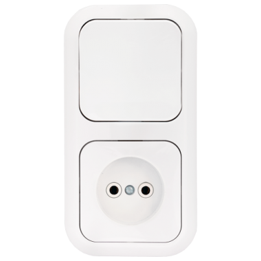 Фотография товара 'Bylectrica Блок 1 выключатель + розетка скрытой установки, серия ГАРМОНИЯ, В-РЦ-539'