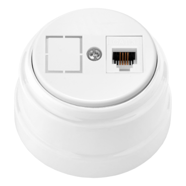 Фотография товара 'Bylectrica Розетка телефонная 1-местная ОУ, серия РЕТРО, ТР4-5201'