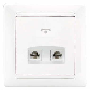 Фотография товара 'Bylectrica Розетка телефонная 2 гнезда, серия СТИЛЬ, ТР24-050'