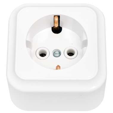 Фотография товара 'Bylectrica Розетка 1-местная ОУ с заземляющим контактом, серия ПРАЛЕСКА, РА16-254'