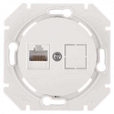 Фотография товара 'Bylectrica Механизм компьютерной розетки 1-местной кат 6е, СУ, серия ПРОВАНС, РК18-6311 перламутр'