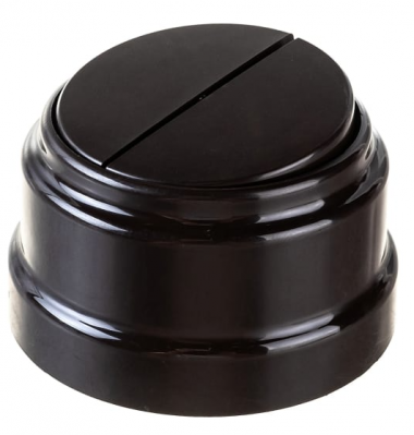 Фотография товара 'Bylectrica Выключатель 2-клавишный (6А) ОУ, серия РЕТРО, А56-2212 шоколад'