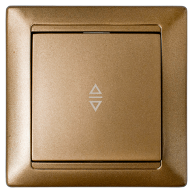 Фотография товара 'Bylectrica Выключатель 1-клавишный СУ перекрестный, серия СТИЛЬ, С6/2 10-825 бронза'