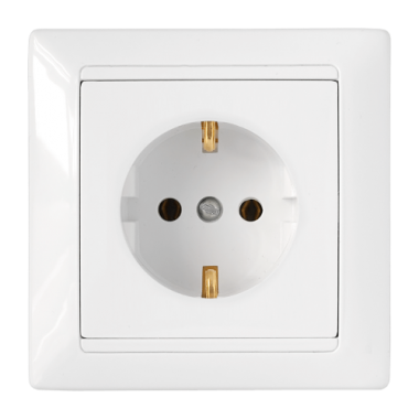 Фотография товара 'Bylectrica Розетка 1-местная СУ с заземляющим контактом, серия СТИЛЬ, РС16-306'