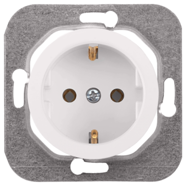 Фотография товара 'Bylectrica Механизм розетки 1-местной СУ с заземляющим контактом, серия ПРОВАНС, РС16-1402 перламутр'