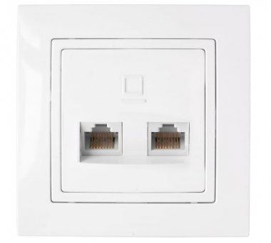 Фотография товара 'Bylectrica Розетка компьютерная 2-местная, серия УЮТ, РК216-010'