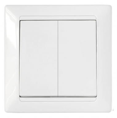 Фотография товара 'Bylectrica Выключатель 2-клавишный СУ IP44, серия СТИЛЬ, С510-829'