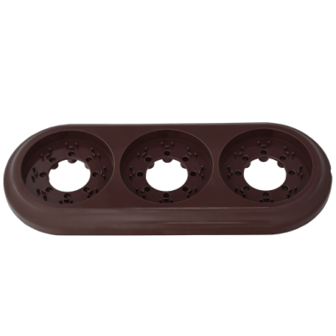 Фотография товара 'Bylectrica Рамка 3-местная, серия РЕТРО, ЮЛИГ.735212.472 шоколад'
