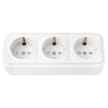 Фотография товара 'Bylectrica Розетка 3-местная ОУ с заземляющим контактом со шторкой, серия ПРАЛЕСКА, РА16-276'