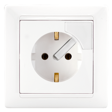 Фотография товара 'Bylectrica Розетка 1-местная СУ с заземляющим контактом с выталкивателем вилки, серия СТИЛЬ, РС16-368'