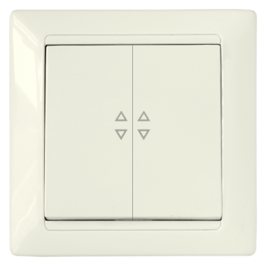 Фотография товара 'Bylectrica Выключатель 2-клавишный СУ проходной, серия СТИЛЬ, С(6+6) 10-847 бежевый'