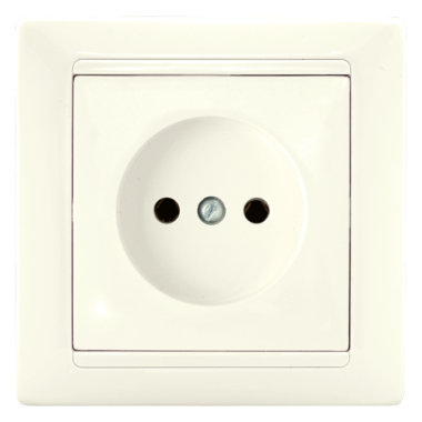 Фотография товара 'Bylectrica Розетка 1-местная СУ без заземляющего контакта, серия СТИЛЬ, РС16-305 бежевый'