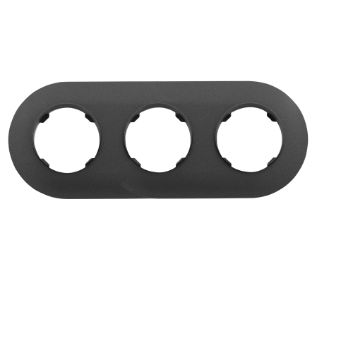 Фотография товара 'Bylectrica Рамка 3-х местная, круг, серия ПРОВАНС круг, ЮЛИГ.735212.501 графит'