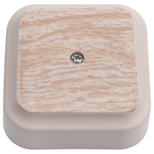 Фотография товара 'Bylectrica Коробка-монтажная для разводки проводов с клеммными колодками (95*95*29 мм), КМ-273 сосна беленая'