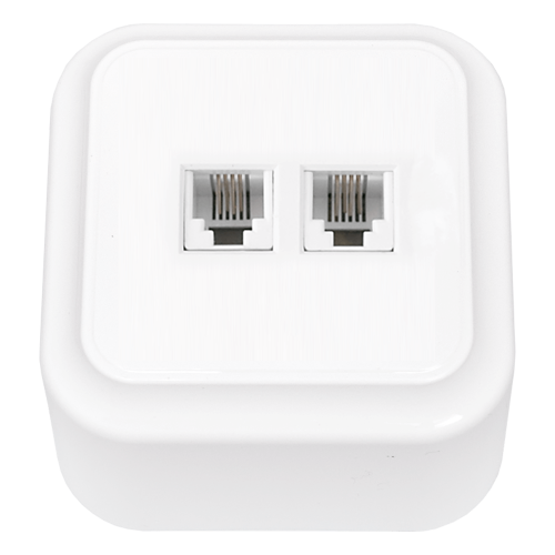 Фотография товара 'Bylectrica Розетка телефонная 2-х местная, серия ПРАЛЕСКА, ТР24-032'