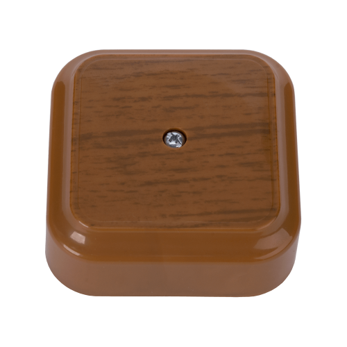 Фотография товара 'Bylectrica Коробка-монтажная для разводки проводов с клеммными колодками (50*50*25 мм), КМ-275 дуб темный'