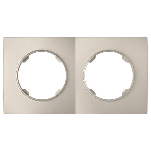 Фотография товара 'Bylectrica Рамка 2-х местная, квадрат серия ПРОВАНС квадрат, ЮЛИГ.735212.498 шампань'