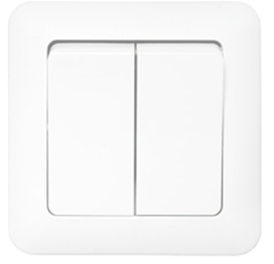 Фотография товара 'Bylectrica Выключатель 2-клавишный СУ (6А), серия ПАРИТЕТ, С56-782'