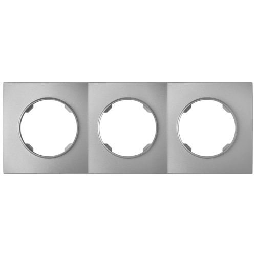 Фотография товара 'Bylectrica Рамка 3-х местная, квадрат серия ПРОВАНС квадрат, ЮЛИГ.735212.500 серебро'