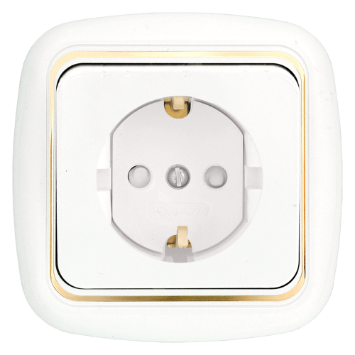 Фотография товара 'Bylectrica Розетка 1-местная СУ с заземляющим контактом со шторкой, серия ГАРМОНИЯ ЛЮКС, РС16-268 з'