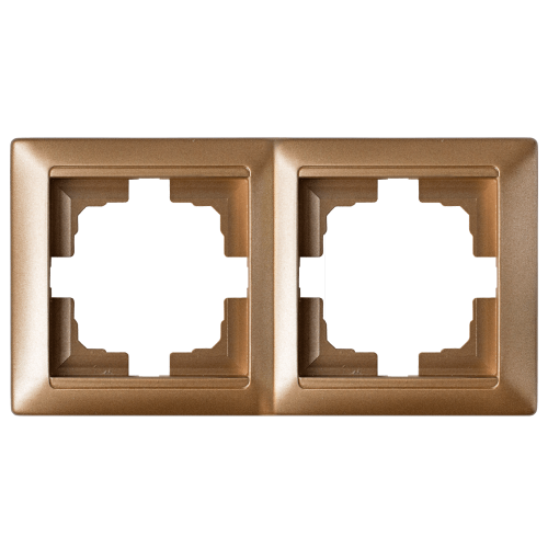 Фотография товара 'Bylectrica Рамка 2-х местная, серия СТИЛЬ, ЮЛИГ.735212.215 бронза'