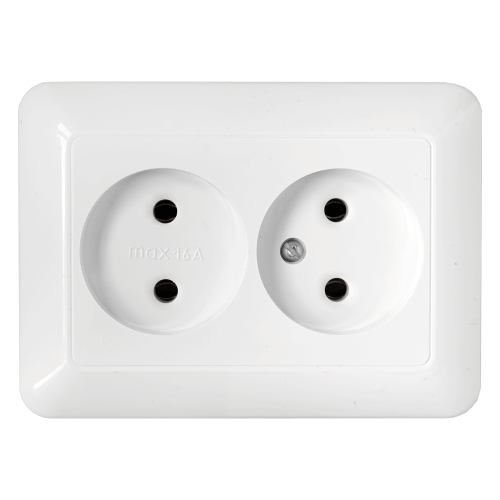 Фотография товара 'Bylectrica Розетка 2-местная СУ, серия ПАРИТЕТ, РС16-301'