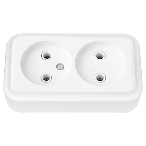 Фотография товара 'Bylectrica Розетка 2-местная ОУ, серия ПРАЛЕСКА, РА16-260'