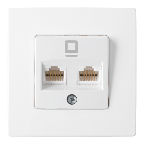 Фотография товара 'Bylectrica Розетка компьютерная 2-х местная, серия МАСТЕР, РК216-5012'