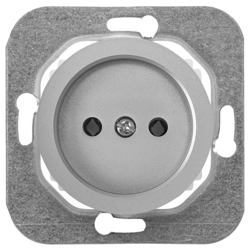 Фотография товара 'Bylectrica Механизм розетки 1-местной СУ без заземляющего контакта, серия ПРОВАНС, РС16-1401 серебро'