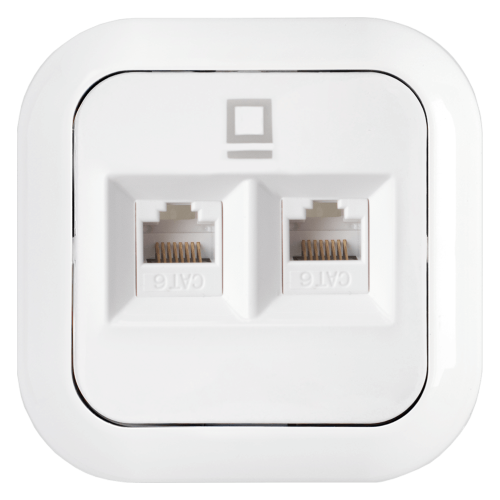 Фотография товара 'Bylectrica Розетка компьютерная 2-местная, серия ГАРМОНИЯ, РК216-020'