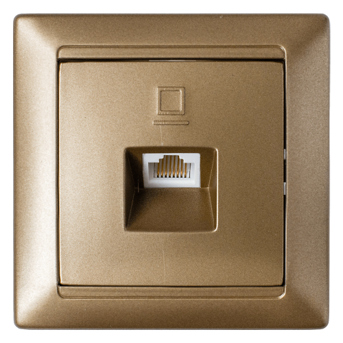 Фотография товара 'Bylectrica Розетка компьютерная, серия СТИЛЬ, РК18-006 бронза'