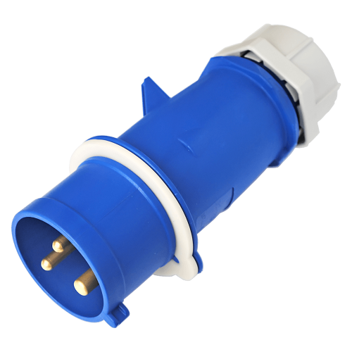 Фотография товара 'Bylectrica Вилка двухполюсная с заземляющим контактами (32 А, IP44), ВП32-922'