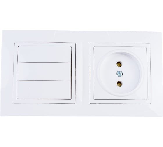 Фотография товара 'Bylectrica Блок 3 выключателя + розетка СУ, серия УЮТ, 3В-РЦ-728'