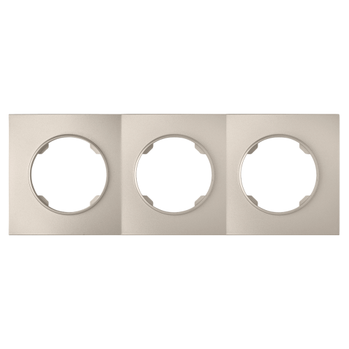 Фотография товара 'Bylectrica Рамка 3-х местная, квадрат серия ПРОВАНС квадрат, ЮЛИГ.735212.500 шампань'