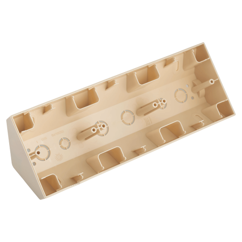 Фотография товара 'Bylectrica Коробка угловая 3-местная для установки выключателя и розетки, серия УЮТ, КУ-453 бежевый'