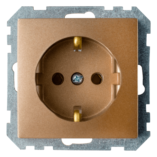 Фотография товара 'Bylectrica Механизм розетки с заземляющим контактом, серия СТИЛЬ, РС16-525 бронза'
