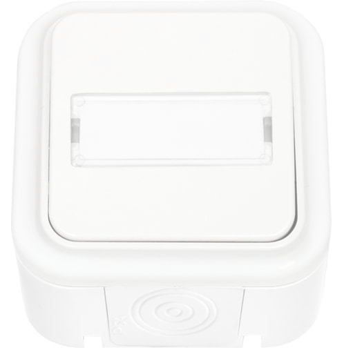 Фотография товара 'Bylectrica Выключатель 1-клавишный ОУ с биркой IP54, серия ПРАЛЕСКА АКВА, А110-747'