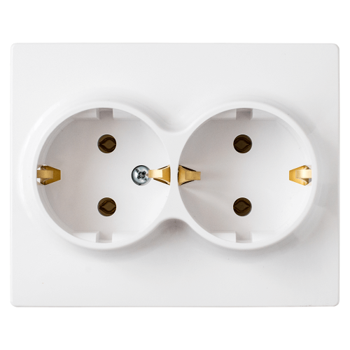 Фотография товара 'Bylectrica Розетка 2-местная СУ с заземляющим контактом, серия МАСТЕР, РС16-0042'