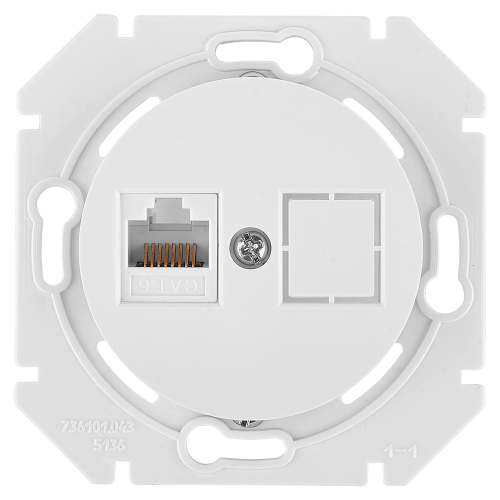 Фотография товара 'Bylectrica Механизм компьютерной розетки 1-местной кат 6е, СУ, серия ПРОВАНС, РК18-6311'