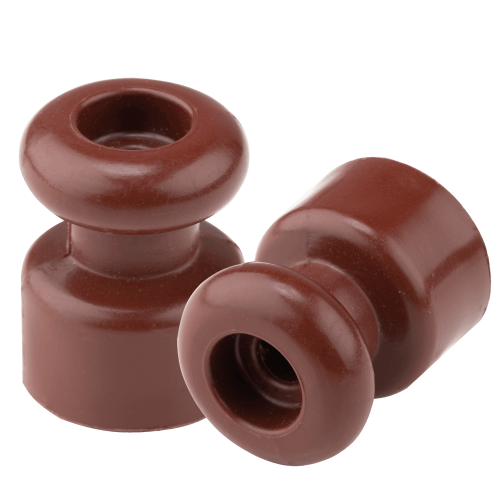 Фотография товара 'Bylectrica Изолятор для витых проводов, большой (уп.10шт.), серия РЕТРО, ЮЛИГ.757522.016коричневый'