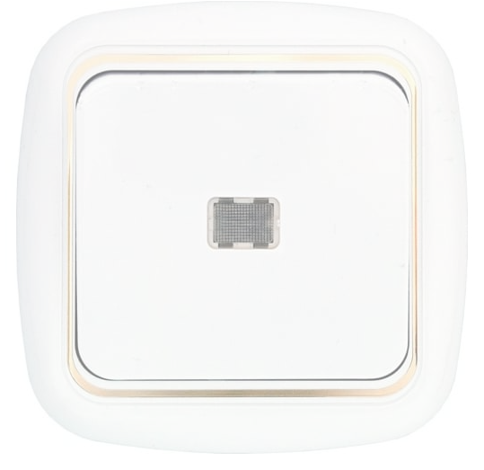 Фотография товара 'Bylectrica Выключатель 1-клавишная, скрытая установка 10А с подсветкой, серия ГАРМОНИЯ ЛЮКС, С110-206 з'